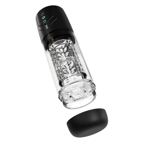Мастурбатор із ротацією та всмоктуванням прозорий Blush M For Men Whirlwind Pro - 2