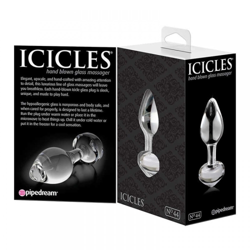 Анальна скляна пробка прозорого кольору Pipedream Icicles 44 - 2