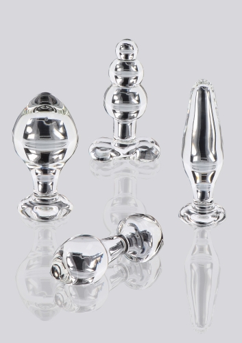 Пробка анальна зі скла прозора ToyJoy Glass Worxx Star Sparkler - 5