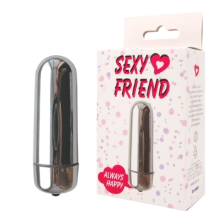 Мини вибратор серебристый Sexy Friend SF-70136