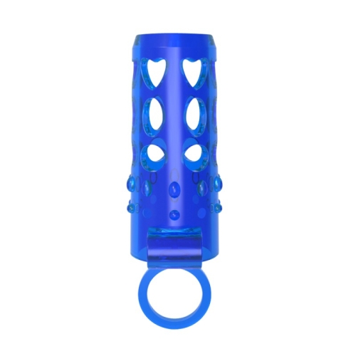 Вібронасадка на член із кільцем синього кольору Chisa Vibrating Sleeve Enhancer - 2
