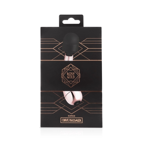 Мини вибромассажер микрофон для клитора розовое золото Nouveau Mini Curve Massager - 5