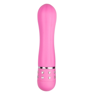 Віброкуль для стимуляції клітора зі стразами рожевого кольору EasyToys Love Diamond 