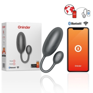 Смарт вибратор для пар черный Oninder Tokyo Vibrating Egg Cm Free App