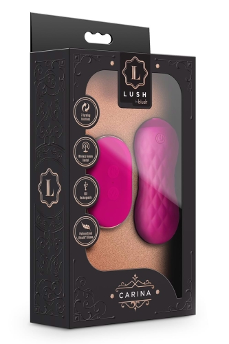 Віброяйце кероване за допомогою пульта рожевого кольору Blush Lush Carina - 5
