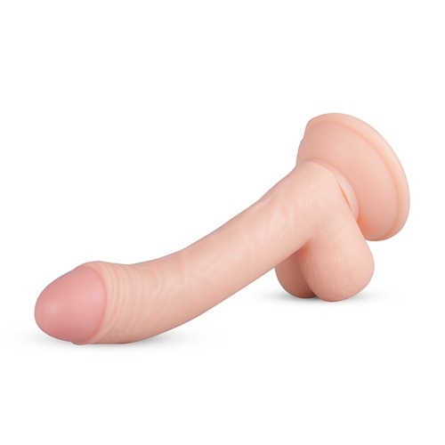 Фаллоимитатор реалистичный на присоске из поливинилхлорида бежевого цвета EasyToys Vince - 3