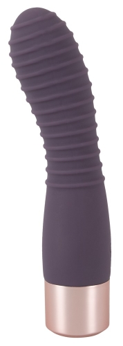 Вибратор ребристый силиконовый фиолетового цвета Elegant Series Flexy Vibe - 2