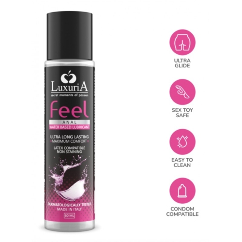 Лубрикант анальный унисекс на водной основе Intimateline Luxuria Feel Anal 60мл - 3