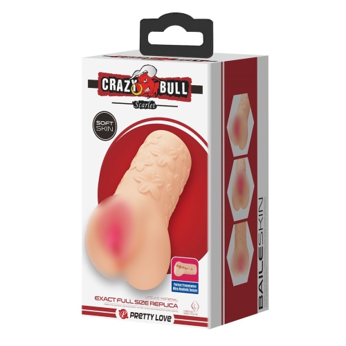 Мастурбатор вагіна тілесного кольору Lybaile Crazy Bull Scarlet soft skin - 1