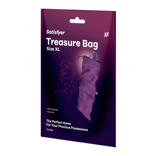 Мешочек для хранения игрушек фиолетового цвета Satisfyer Treasure Bag размер XL - 3