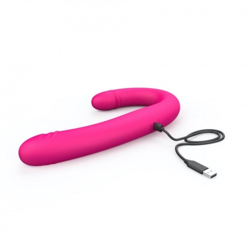 Вібратор-пульсатор двосторонній рожевий Dorcel ORGASMIC DOUBLE DO - 7