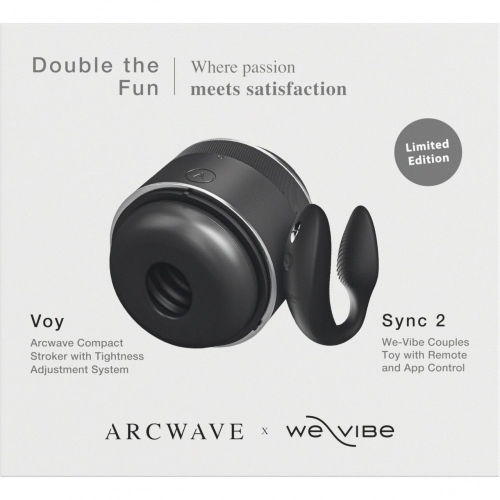 Набор секс игрушек Voy + Sync 2 для пары We Vibe черного цвета - 10