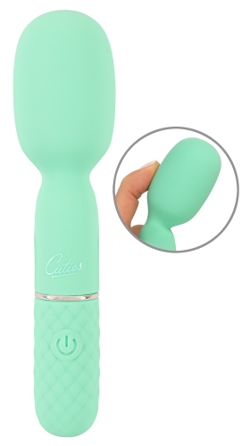 Cиликоновый мини-вибратор в форме микрофона зеленый Soft Silicone Cuties с 10 универсальными режимами - 2