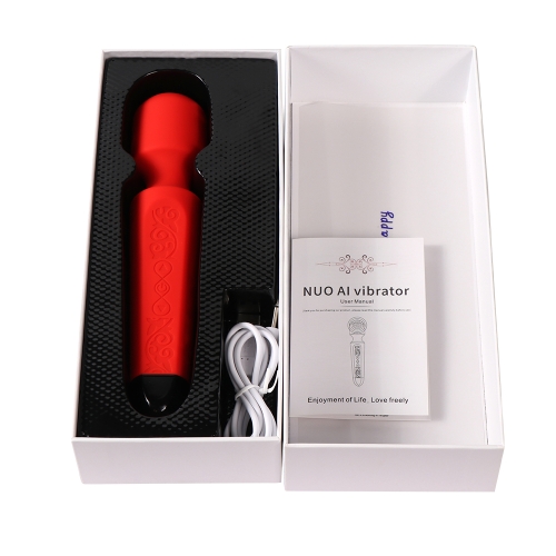Вибромассажер Ванд универсальный в виде микрофона красного цвета Xise AV vibrating wand - 4