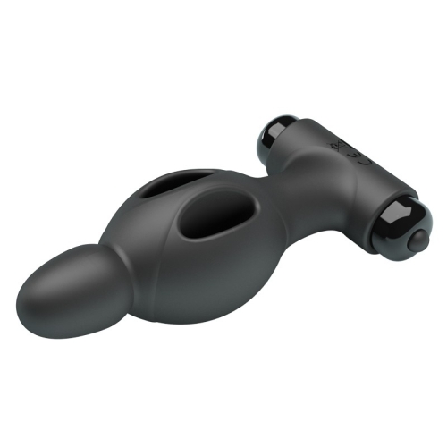 Анальный вибратор силиконовый черный Mr Play Vibrating Anal Plug - 3