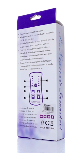 Вібратор з ротацією і стимулятором клітора рожевий Boss Series Bird - 6