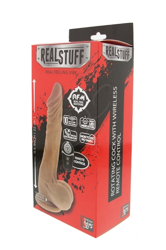 Суперреалістичний вібромасажер на присоску з пультом ДУ Dream toys Rotating remote vibe - 4