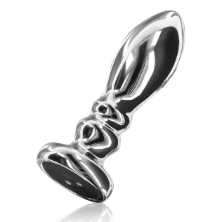 Вібратор анальний сріблястий Toy Joy Buttocks The Slider розмір L