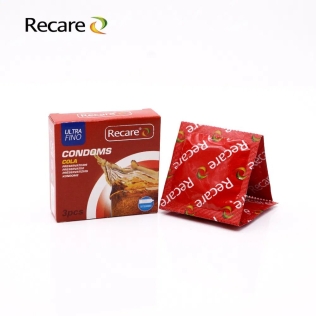 Презервативы с пупырышками и ребрами аромат Кола Recare Cola Dotted&amp;amp;Ribbed Condoms 3 штуки