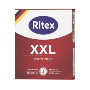 Презервативы с увеличенной шириной для более комфортной посадки Ritex XXL 3 штуки