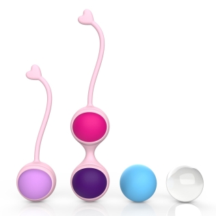 Набір рожевий вагінальних кульок з різнокольоровим Every Night Toys Lorinda