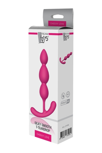 Анальные шарики розовые CHEEKY LOVE SILKY SMOOTH T-TEARDROP - 2