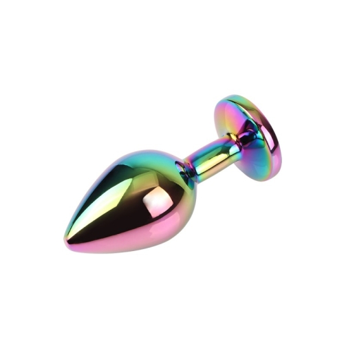 Анальна пробка хамелеон Rainbow Gem Metal Plug Medium - 3