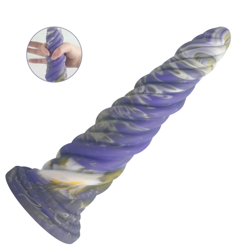 Фалоімітатор незвичайної форми на присосці фіолетового кольору XISE &amp;quot;Cuttlefish penis&amp;quot; - 2