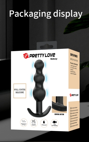 Анальная вибропробка черная Lybaile pretty love Sidney - 20