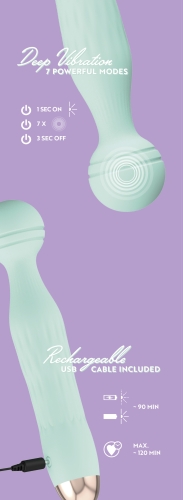 Вібратор Ванд у формі мікрофону м'ятного кольору Soft Silicone - 5