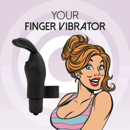 Вібратор на палець для стимуляції клітора чорний FeelzToys Magic Finger Vibrator - 2