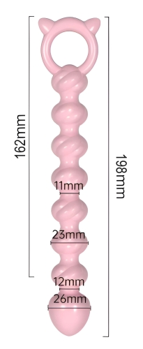 Анальні намисто рожевого кольору Meleon Anal Beads - 3