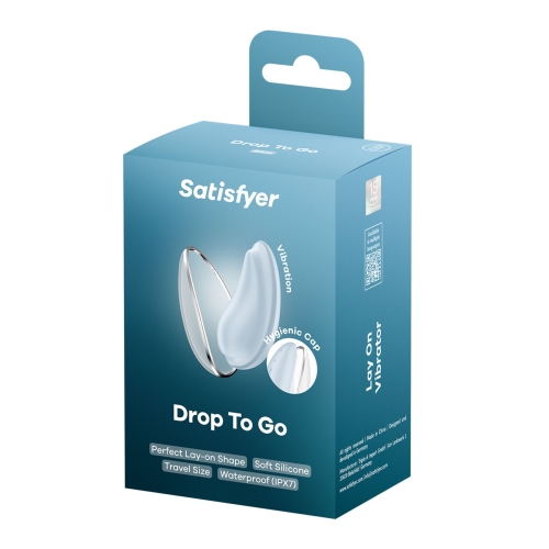 Клиторальный вибратор синий Satisfyer Drop To Go - 8