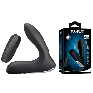 Вибромассажер простаты расширяющийся с пультом ДУ черный LYBAILE Mr. Play Remote Control Vibrating Prostate Massager