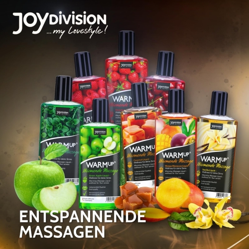 Їстівна масажна олія з ефектом, що розігріває, з ароматом м'яти JOY Division WARMup 150 мл - 5