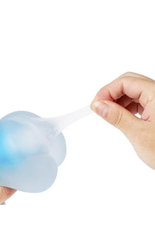 Мастурбатор вагіна прозоро блакитного кольору Xise Yamei Crystal Version - 5