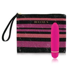 Вибратор вагинальный в сумочке силиконовый розового цвета Rianne S Essentials Classique