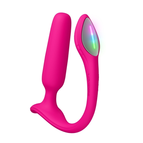 Анальна смарт-вібропробка з LED-підсвічуванням рожева Lovense Lush Anal - 2