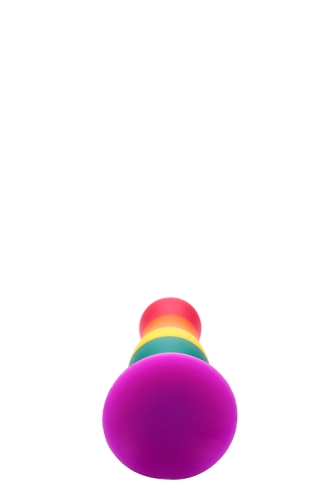 Райдужна анальна пробка COLOURFUL LOVE PLUG - 4