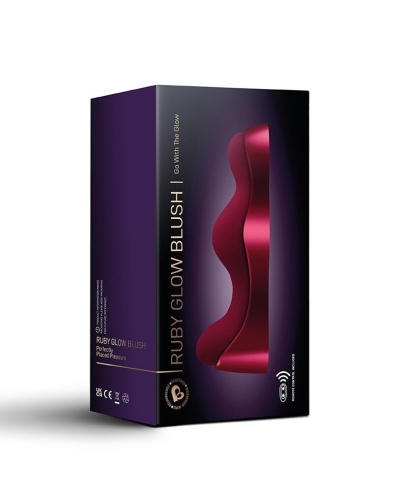 Вібромасажер із вигинами рубінового кольору Rocks Off Ruby Glow Blush - 11