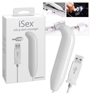 Анальный вибратор iSex белый