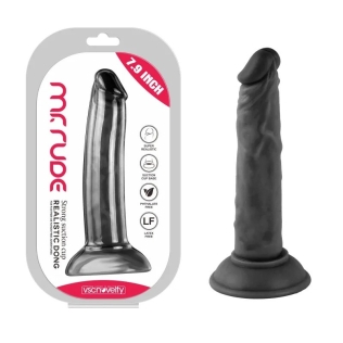 Фалоімітатор реалістичний на присосці Realistic Dong Black Mr. Rude 7.9 чорний