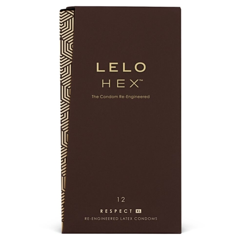 Презервативи тонкі та суперміцні збільшеного розміру LELO HEX Condoms Respect розмір XL 12 штук - 1
