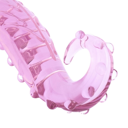 Стеклянный фаллоимитатор в форме щупальца розовый Gildo No. 34 Tentacle Glass Dildo - 6