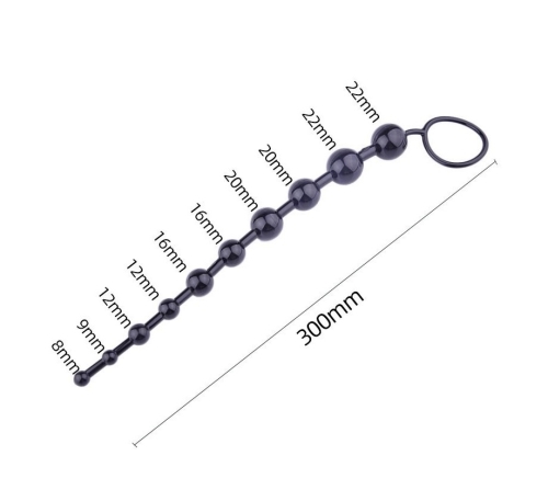 Анальные бусы синие гелевые Jelly Anal Beads SKN-ANL033 - 3