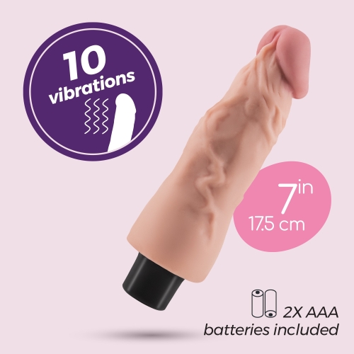 Вібратор реалістичний бежевий CRUSHIOUS Mr. Skin 10 режимів - 8