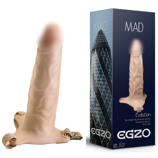 Полый страпон для мужчин (Фаллопротез) поясной телесного цвета EGZO MAD FH02