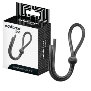 Ерекційна петля на член силіконова чорна Addicted Toys Rope Single Loop Penis