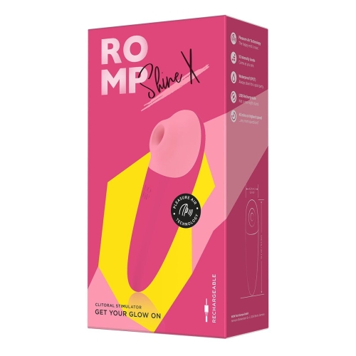 Вакуумний стимулятор для клітора рожевого кольору Romp Shine X - 9
