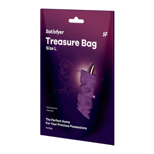 Мешочек для хранения игрушек фиолетового цвета Satisfyer Treasure Bag размер L - 3